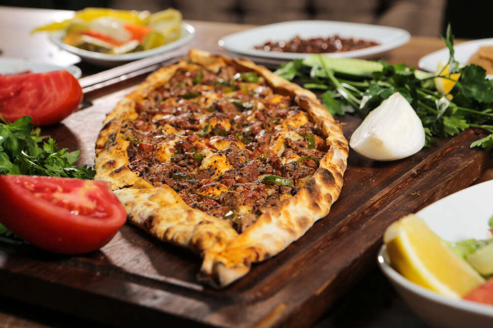 Traditional turkish baked dish pide