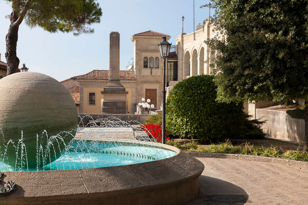 Beautiful fountain in San Marino