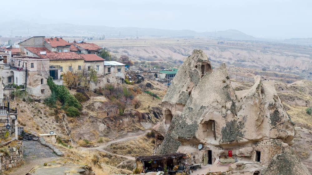 uchisar town volcanic rocks