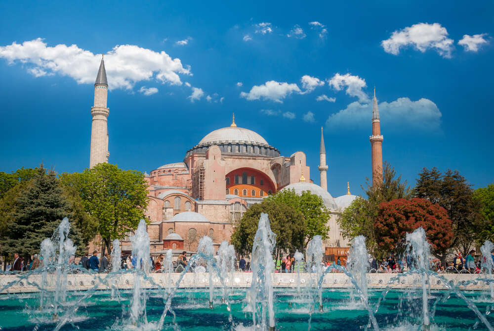 the minarets of Hagia Sophia