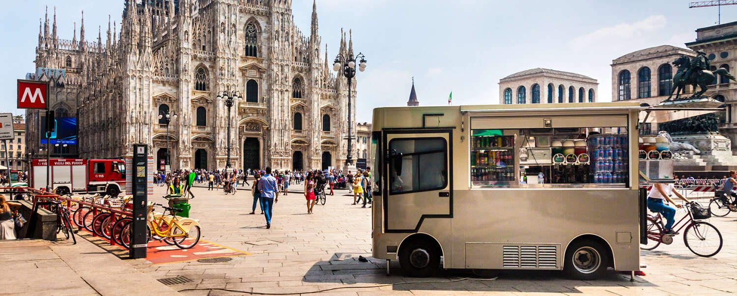 Comida Italiana vendida en la Calle