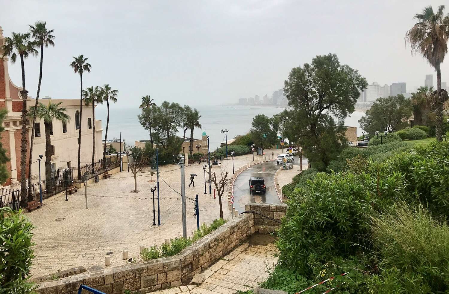 Israel. Old Jaffa in the Rain