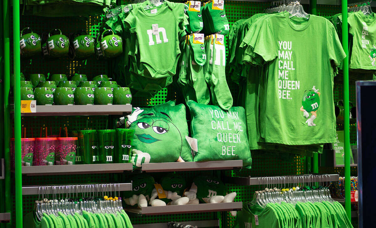 green m and ms shop
