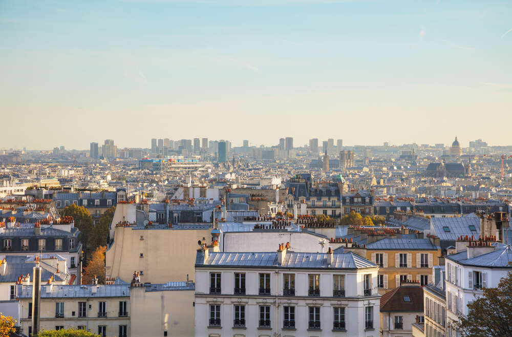 Вид на Париж с холма Монмартр 