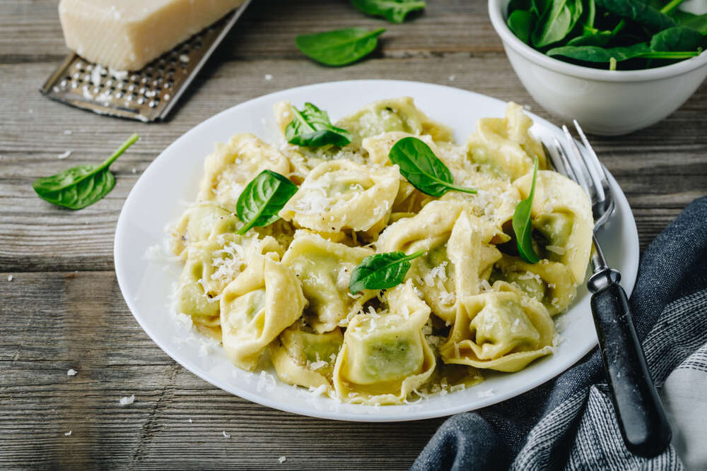 tortellini with ricotta and herbs