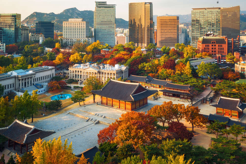 Seoul City Hall from top view in Seoul