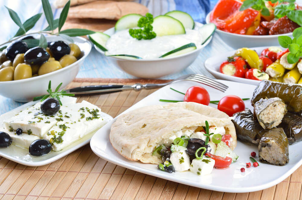 греческая вегетарианская еда 